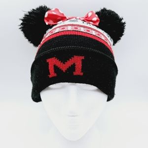 DISNEY | Minnie Mouse pompom bow knit toque winter hat